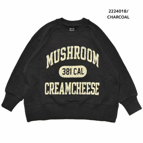 【130~150】★NEEDLEWORKS★柔らか裏毛MUSHROOMトレーナー(2224018j)